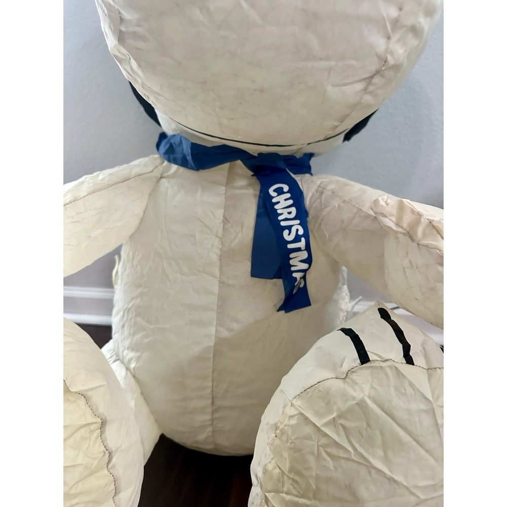 Rare Gemmy 3 Ft Snoopy Peanuts Airblown Inflatable W/ Blue Scarf & Hat Christmas - Picture 16 of 16